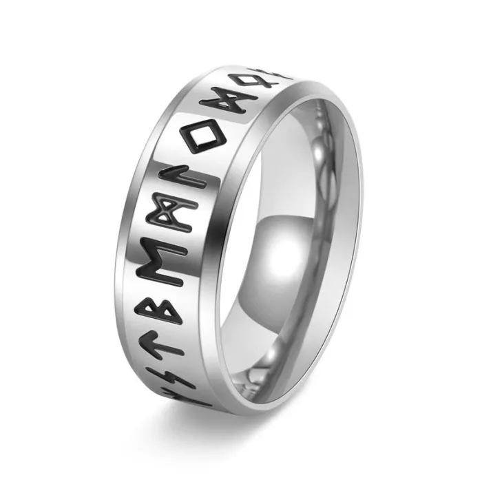 Nordic Viking Number Ring for Men Stainless Steel Jewelry Manufacturer Wholesale