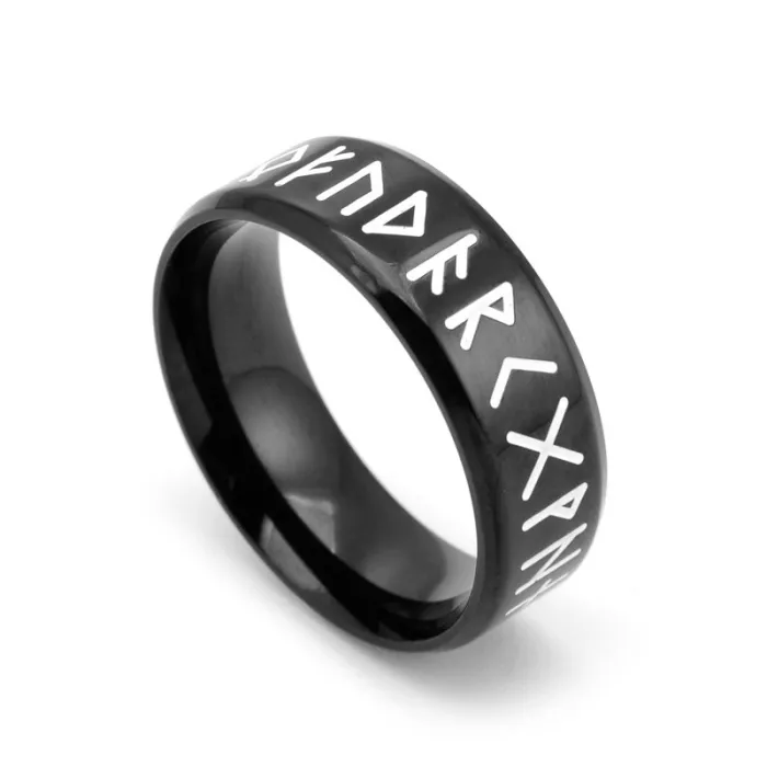Nordic Viking Number Ring for Men Stainless Steel Jewelry Manufacturer Wholesale