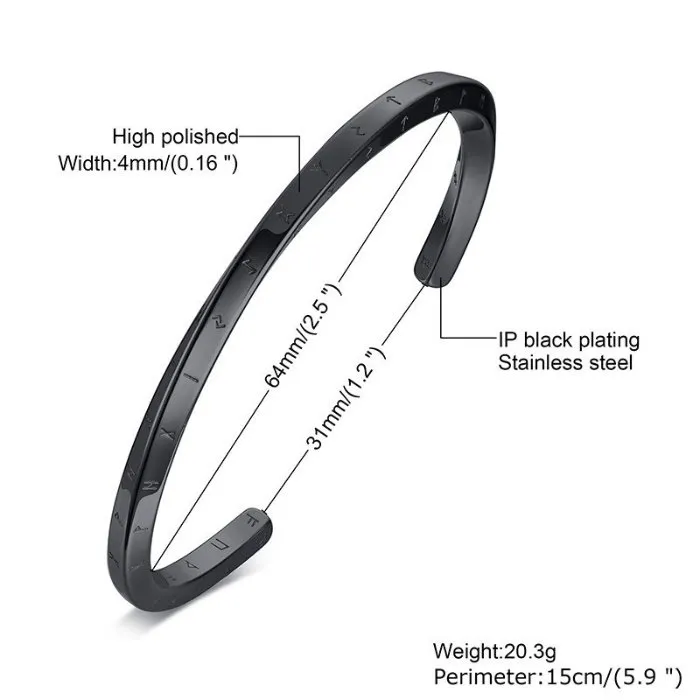Unique Men’s Black Alloy Open Bracelet Mobius Twist Design Retro Vintage Bangle