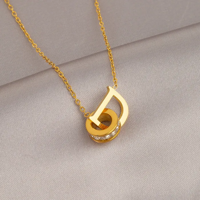 Women’s Gold Titanium Steel Chain Necklace Simple Luxury Collarbone Jewelry Wholesale