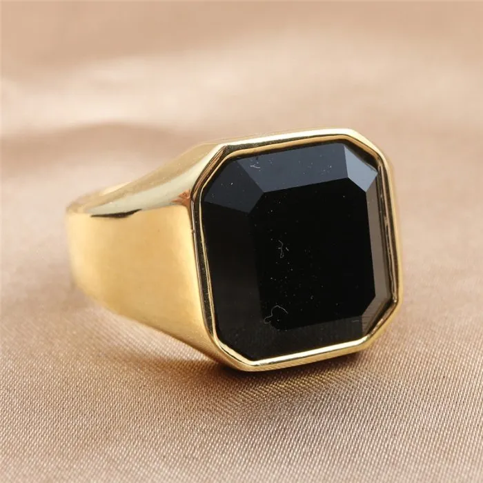 Wholesale Gemstone Rings for Men – Minimalist Titanium & Stainless Steel | AliExpress Hot Seller, Bulk Holiday Jewelry