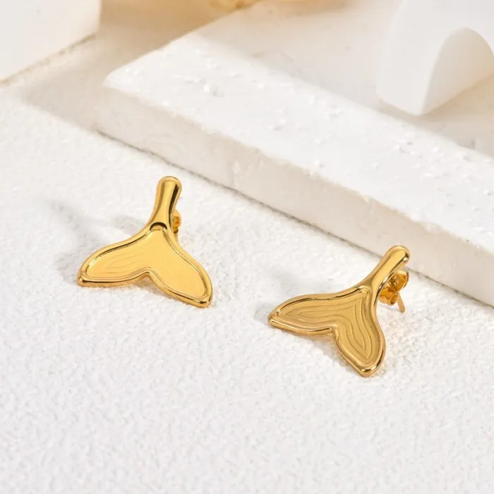 Vintage Butterfly and Octopus 18K Gold Stainless Steel Earrings for Women Geometric Design