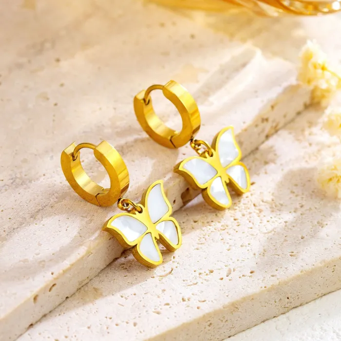 Luxury Vintage Butterfly Jewelry Set for Women – Earrings, Bracelet & Necklace, Tarnish-Free