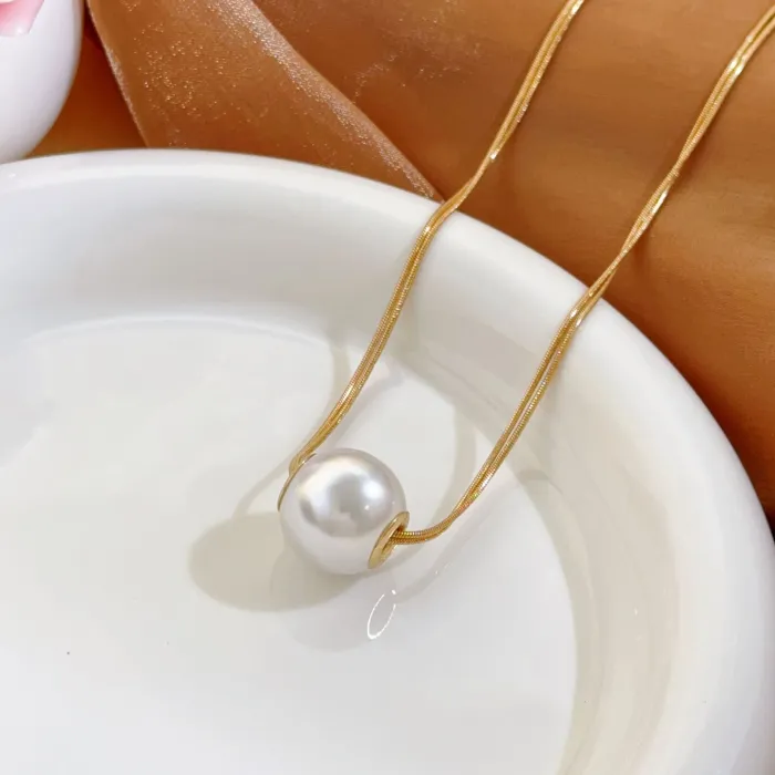 Wholesale Double Layer Pearl Stainless Steel Necklace Set | Bulk Supplier & Factory Price Fashion Jewelry