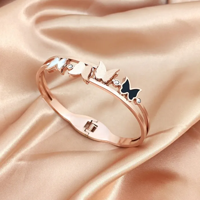 Wholesale Trendy Round Zircon Bangle | Bulk Stainless Steel Bracelet Supplier & Factory Price Jewelry