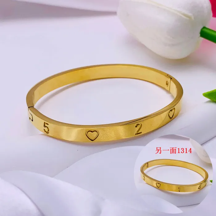 Wholesale Rose Gold Stainless Steel Couple Bangle | Bulk Supplier & Factory Price Unisex Zircon Luxury Bracelet