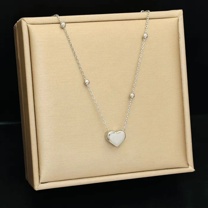 Wholesale 18K Gold Heart Stainless Steel Necklace | Bulk Supplier & Factory Price Minimalist Pendant Choker for Women