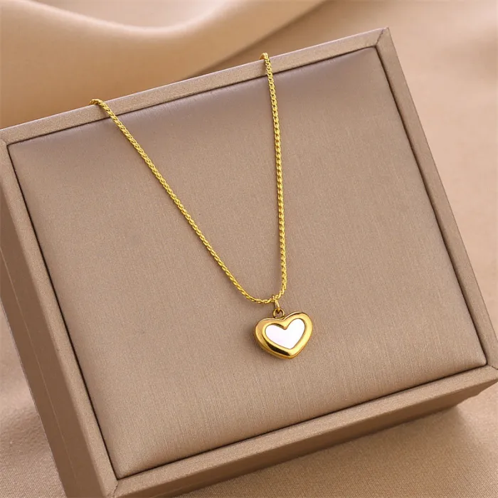 Wholesale Luxury Heart Pendant Necklace | Bulk Supplier & Factory Price Everyday Stainless Steel Jewelry