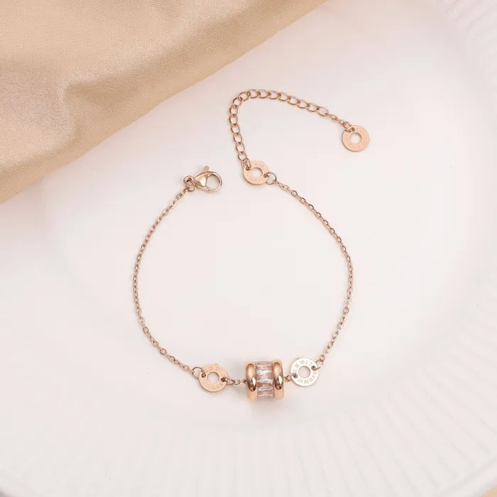 Wholesale Rose Gold Stainless Steel Bracelet | Bulk Supplier & Factory Price Minimalist Friendship Jewelry for Women