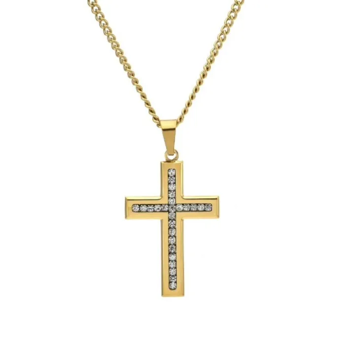 Wholesale Stainless Steel Cross Pendant Necklace | Bulk Supplier Factory Price Unisex Fashion Jewelry