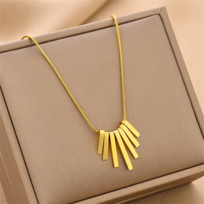 New Arrival Modern Stainless Steel Necklace Wholesale Bulk | Contemporary Fashion Jewelry for Women, Factory Direct Supplier