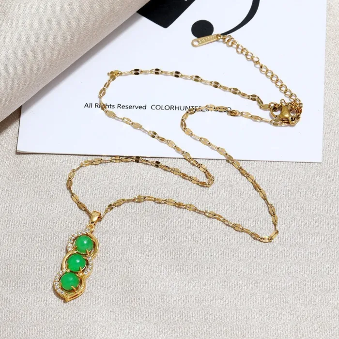 Bulk Wholesale Stainless Steel Necklace Gold Color with Exquisite Pendant, Trendy Jewelry Gifts for Women, Girlfriend, Kids, Children