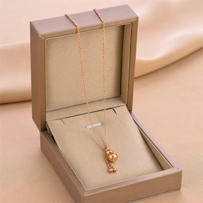 Bulk Wholesale Stainless Steel Necklace Gold Color with Exquisite Pendant, Trendy Jewelry Gifts for Women, Girlfriend, Kids, Children