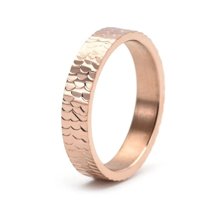 High-End Dragon Scale Couple Rings | 18K Gold Plated Ice-Cracked Design | Unique Fashion Jewelry for Men & Women