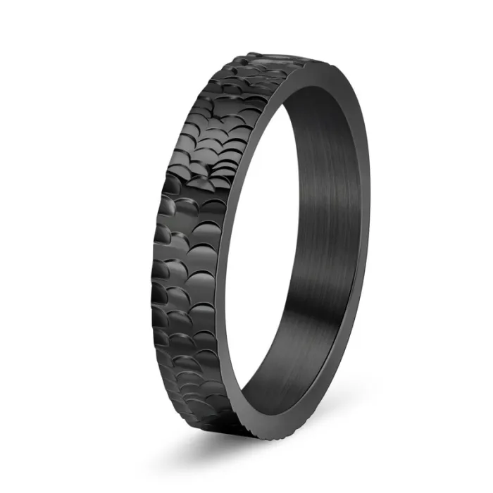 High-End Dragon Scale Couple Rings | 18K Gold Plated Ice-Cracked Design | Unique Fashion Jewelry for Men & Women