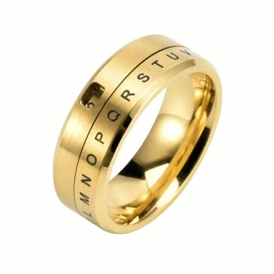 Wholesale Stainless Steel Spinning Number Ring for Men | Fashion Letter Rotatable Band Factory Price