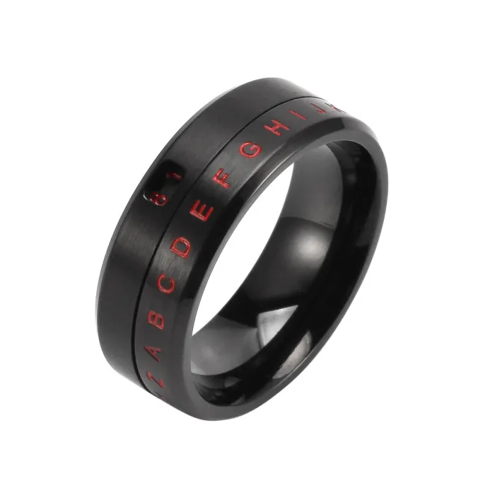 Wholesale Stainless Steel Spinning Number Ring for Men | Fashion Letter Rotatable Band Factory Price