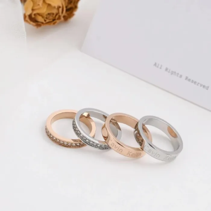 Wholesale Stainless Steel Couple Rings | Titanium Steel Starry Design Valentine Jewelry Factory Price