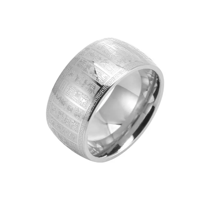 Wholesale 11MM Wide Titanium Steel Ring for Men | Bold Gold Statement Band Factory Price