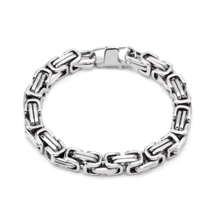 Wholesale Titanium Steel Square Chain Bracelet for Men | Multi-Layer Metal Fashion Jewelry Factory Price