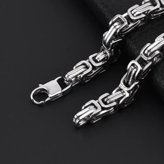 Wholesale Titanium Steel Square Chain Bracelet for Men | Multi-Layer Metal Fashion Jewelry Factory Price