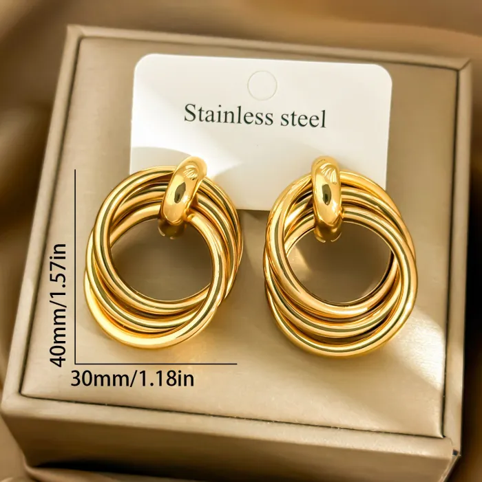 Factory Price Minimalist Hoop Earrings | Wholesale Hollow Round Oval Geometric Jewelry for Women