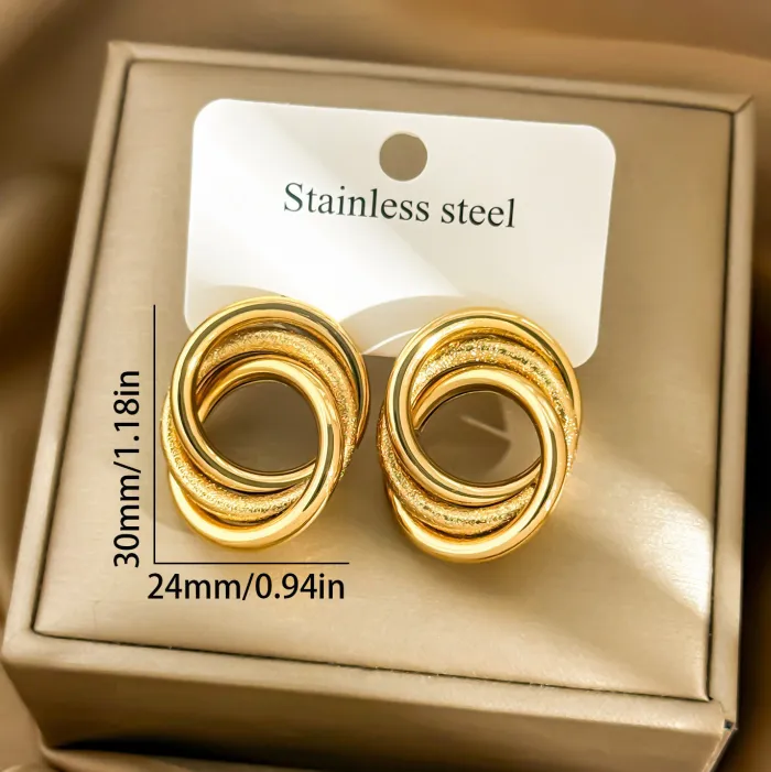 Wholesale Hollow Oval Earrings | Bulk Supplier Factory Price Geometric Circle Hoop Jewelry for Trendy Women