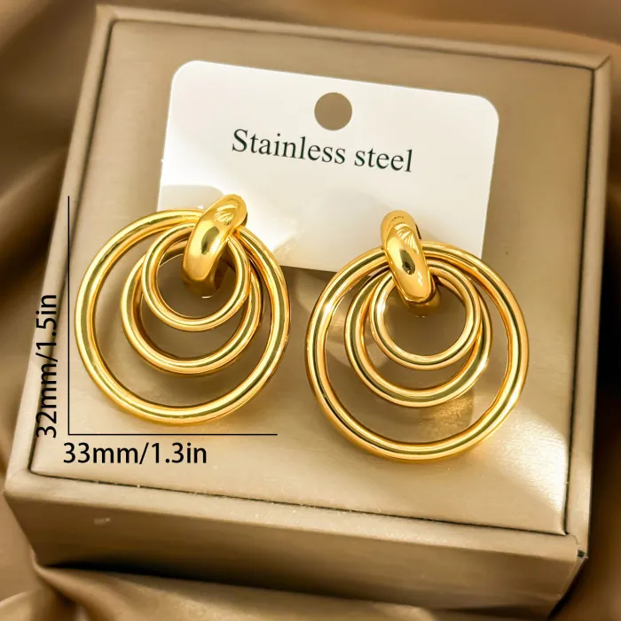 Wholesale Statement Geometric Earrings | Factory Price Hollow Oval Hoop Jewelry for Women