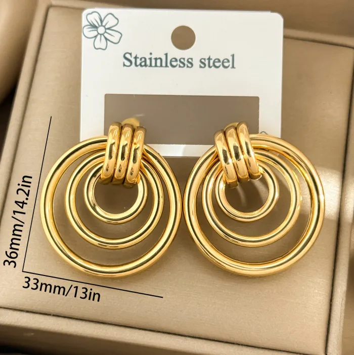 Wholesale Statement Geometric Earrings | Factory Price Hollow Oval Hoop Jewelry for Women