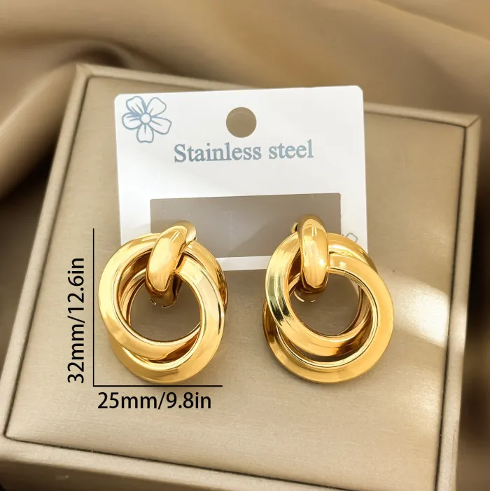 Wholesale Retro Oval Hoop Earrings | Bulk Supplier Factory Price Artistic Geometric Jewelry for Women