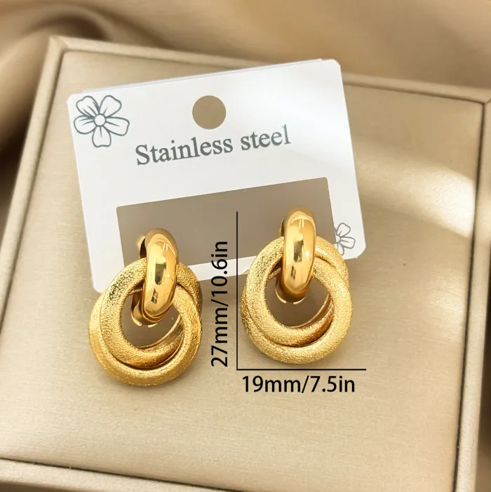 Wholesale Retro Oval Hoop Earrings | Bulk Supplier Factory Price Artistic Geometric Jewelry for Women