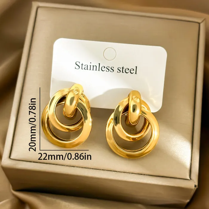 Wholesale Retro Oval Hoop Earrings | Bulk Supplier Factory Price Artistic Geometric Jewelry for Women