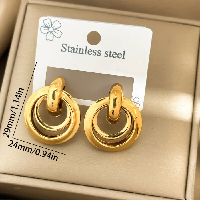 Wholesale Retro Oval Hoop Earrings | Bulk Supplier Factory Price Artistic Geometric Jewelry for Women