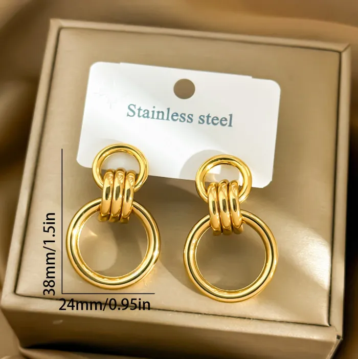 Factory Price Modern Geometric Earrings | Wholesale Hollow Oval Hoop Jewelry for Elegant Women