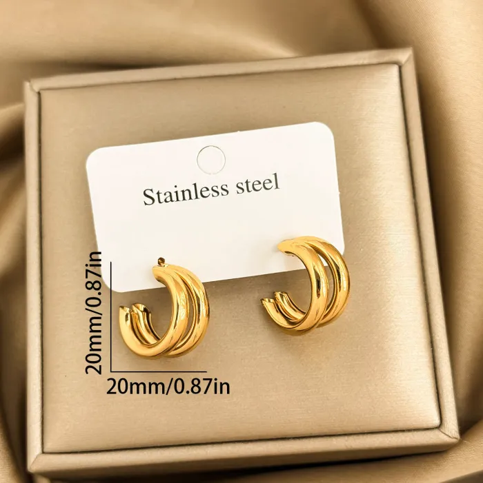 Factory Price Modern Geometric Earrings | Wholesale Hollow Oval Hoop Jewelry for Elegant Women