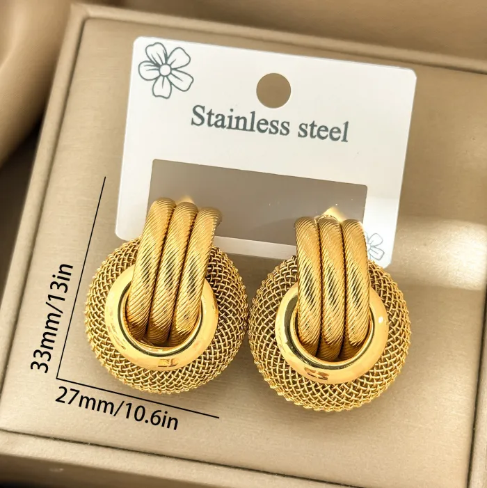 Wholesale Luxury Hollow Oval Earrings | Bulk Supplier & Factory Price Minimalist Geometric Hoop Jewelry