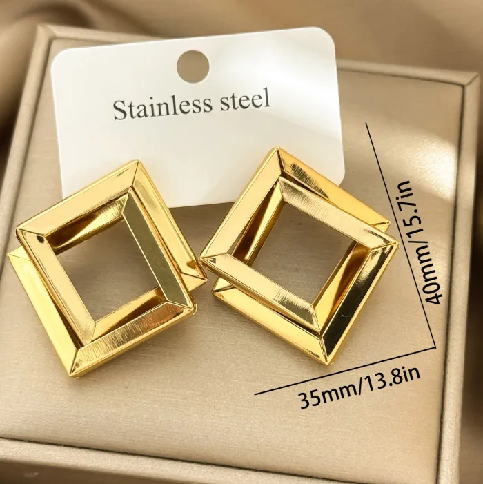 Wholesale Luxury Hollow Oval Earrings | Bulk Supplier & Factory Price Minimalist Geometric Hoop Jewelry