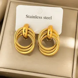 Factory Price Minimalist Hoop Earrings | Wholesale Hollow Round Oval Geometric Jewelry for Women - Jewelryto