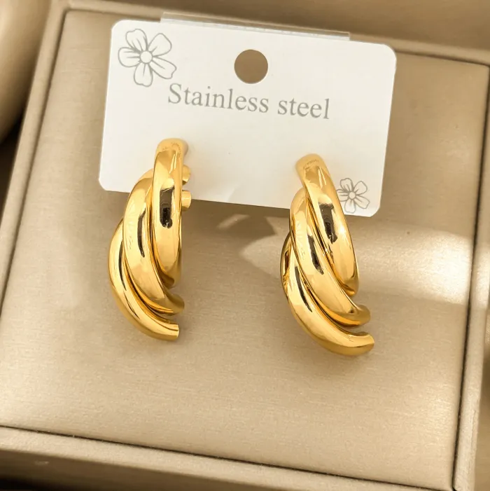 Wholesale Luxury Hollow Oval Earrings | Bulk Supplier & Factory Price Minimalist Geometric Hoop Jewelry