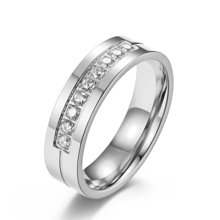 Wholesale Titanium Steel Couple Rings | Bulk Supplier & Factory Price Simple Polished Stainless Steel Wedding Bands