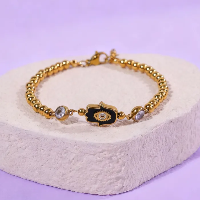 Wholesale Fatima Hand Titanium Bracelet | Bulk Supplier & Factory Price Stainless Steel Lucky Charm Jewelry for Women