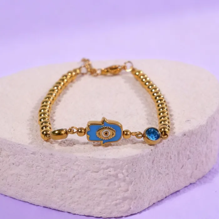 Wholesale Fatima Hand Titanium Bracelet | Bulk Supplier & Factory Price Stainless Steel Lucky Charm Jewelry for Women