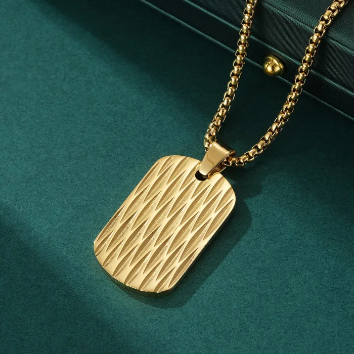 Wholesale Knife Pattern Stainless Steel Pendant Necklace | Bulk Supplier & Factory Price Titanium Steel Men’s Jewelry