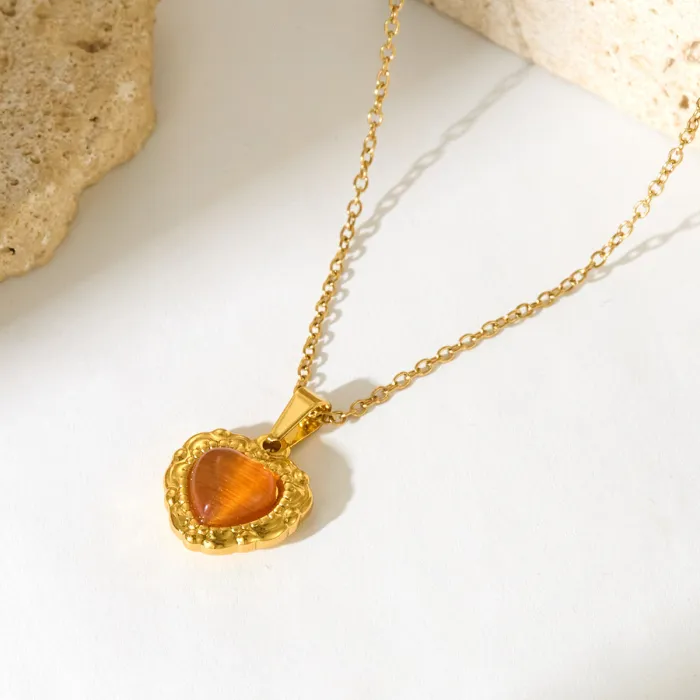 Wholesale 18K Gold Stainless Steel Pendant Necklace | Bulk Supplier & Factory Price Fashion Long Chain Jewelry for Women