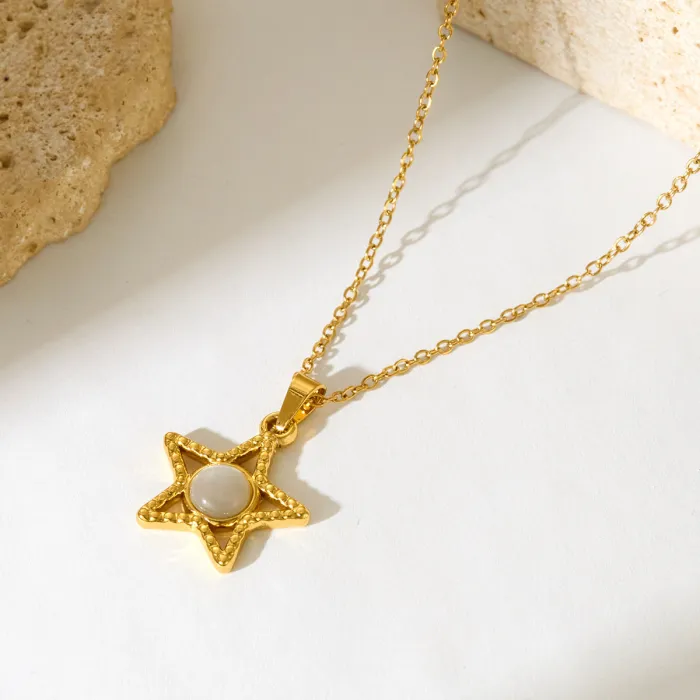 Wholesale 18K Gold Stainless Steel Pendant Necklace | Bulk Supplier & Factory Price Fashion Long Chain Jewelry for Women