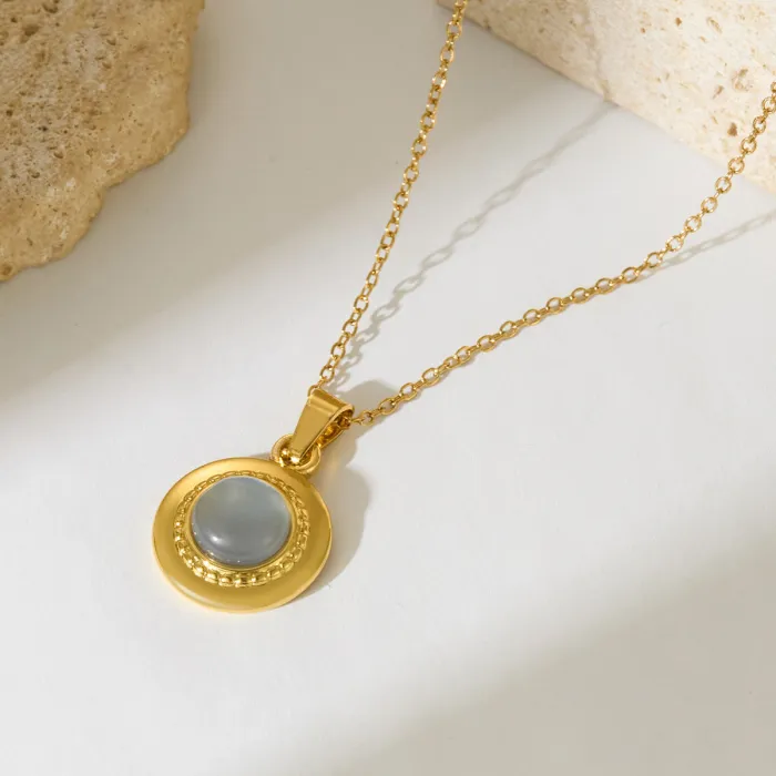 Wholesale 18K Gold Stainless Steel Pendant Necklace | Bulk Supplier & Factory Price Fashion Long Chain Jewelry for Women