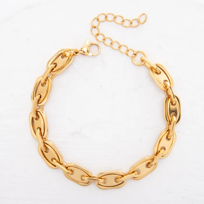 Chunky Titanium Steel Bracelet Wholesale | Hip Hop Punk Stainless Steel Chain Jewelry Supplier