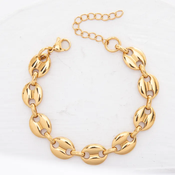 Chunky Titanium Steel Bracelet Wholesale | Hip Hop Punk Stainless Steel Chain Jewelry Supplier