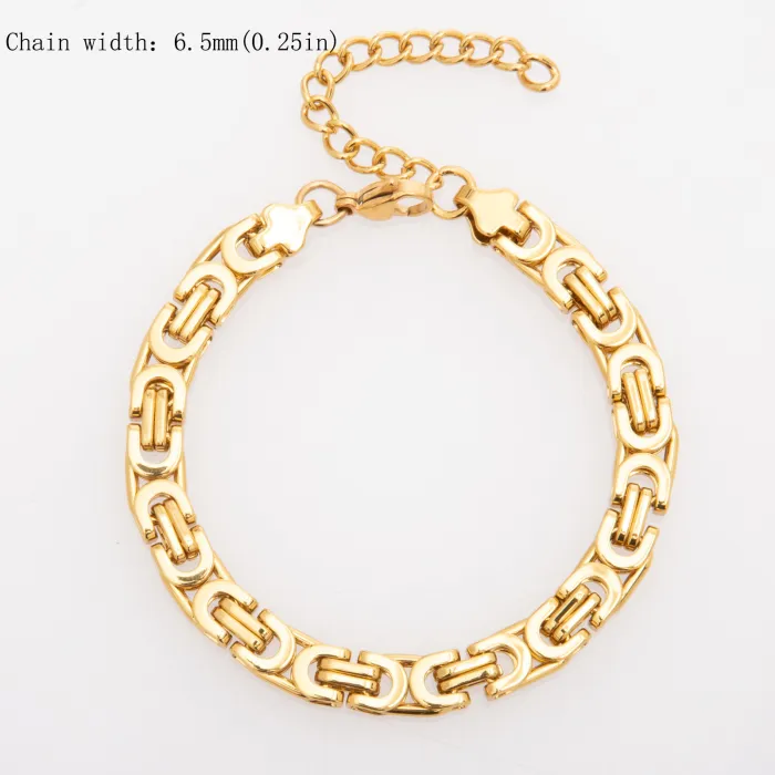 Chunky Titanium Steel Bracelet Wholesale | Hip Hop Punk Stainless Steel Chain Jewelry Supplier