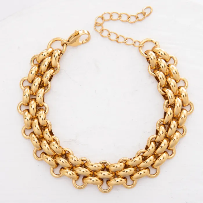 Chunky Titanium Steel Bracelet Wholesale | Hip Hop Punk Stainless Steel Chain Jewelry Supplier